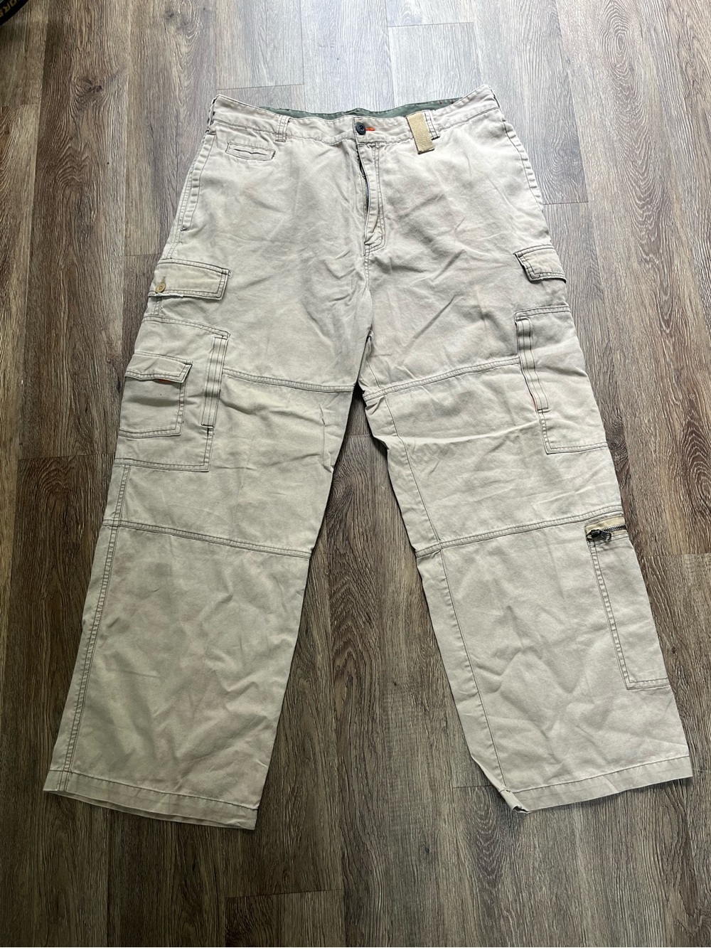 Bugle Boy size 38 x 30 Beige Cargo Pants with Utility Pockets